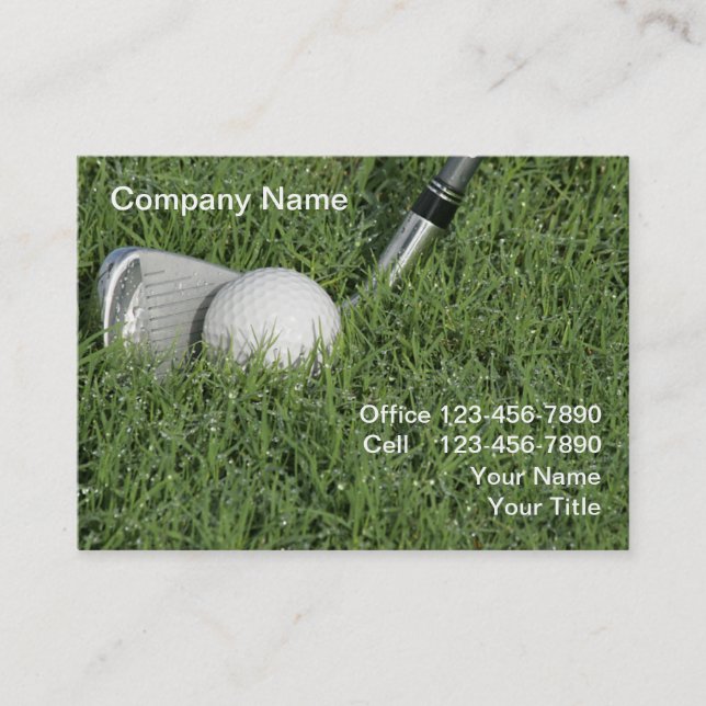 Professional Golf Theme Business Card (Front)