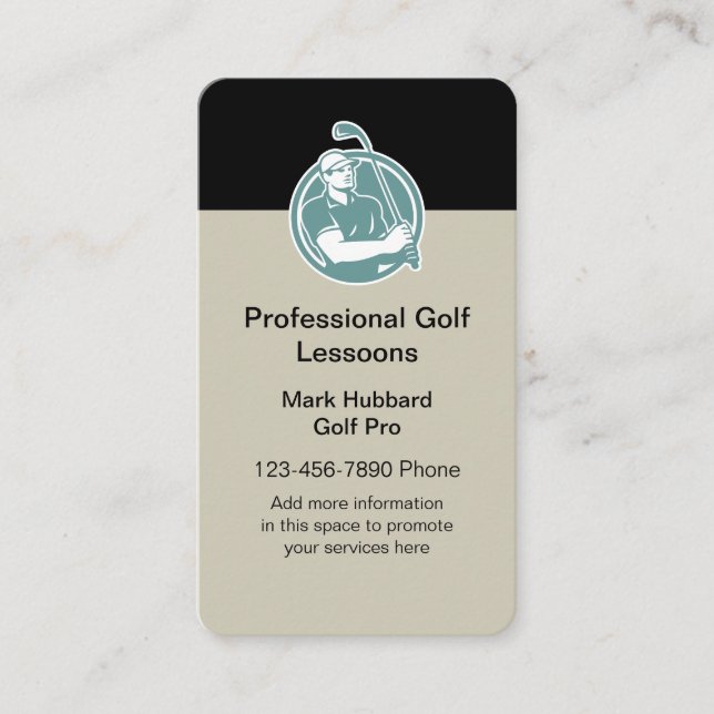Professional Golf Theme Business Card (Front)