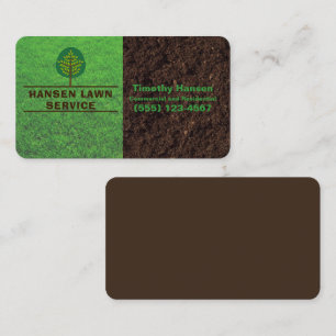 Professional Grass Soil Landscaping Yard Service Business Card