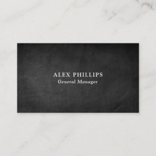 Professional Gray Chalkboard Background Original Business Card