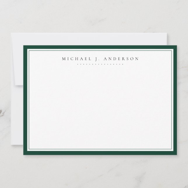 Professional Green Correspondence       Card (Front)