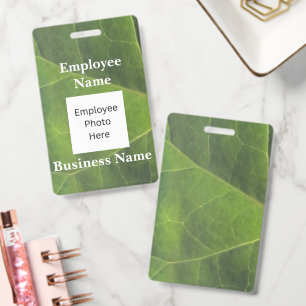 Professional Green Leaf Company Employee ID Badge