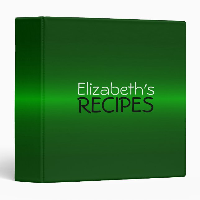 Professional Green Recipes Binder (Front/Spine)