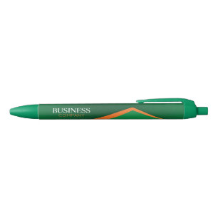 Professional Green with Orange Stripe Business Black Ink Pen