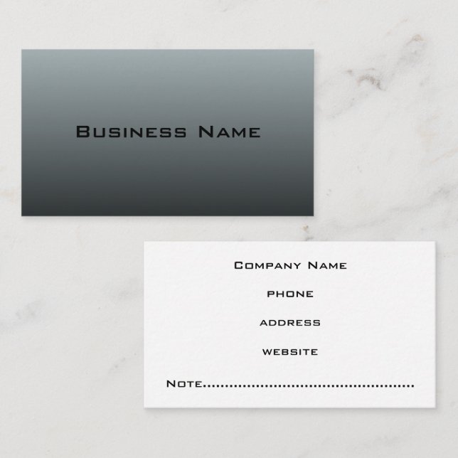 Professional Grey Business Card (Front/Back)