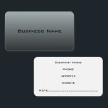 Professional Grey Business Card<br><div class="desc">A grey colour scheme decorates this professional business card. Customize this modern business card to suit your needs. Change the text, font size, etc... Add or delete text. The design is from original art. Use this professional business card for an attorney, dentist, technology, software, contractor, construction, barber, cosmetologist, appointments, hair...</div>