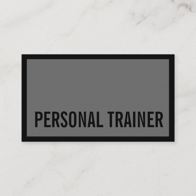 Professional Grey Fitness Carte de visite sportif (Devant)