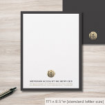 Professional Grey Gold Letterhead<br><div class="desc">Elevate your professional correspondence with this customizable letterhead,  featuring a charcoal grey and gold seal design. Suitable for all professions,  it adds a touch of elegance to communications.</div>
