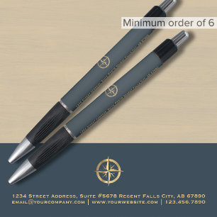 Professional Grey Gold Logo Pen