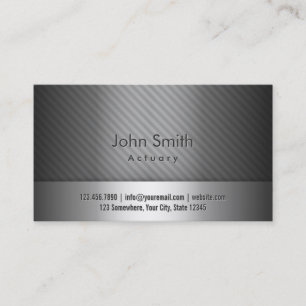 Professional Grey Metal Actuary Business Card