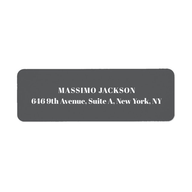 Professional grey modern minimalist add name (Front)