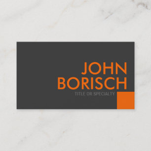 Professional Grey Orange Business Profile Card