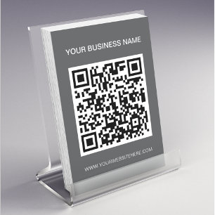 Professional Grey Promotional QR Code Marketing Flyer
