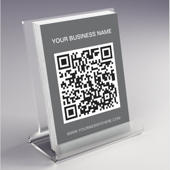 Professional Grey Promotional QR Code Marketing  Flyer (Creator Uploaded)