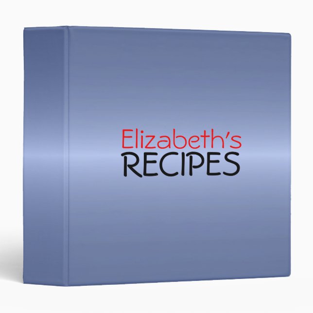 Professional Grey Recipes Binder (Front/Spine)