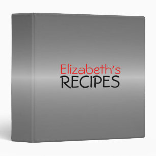 Professional Grey Recipes Binder