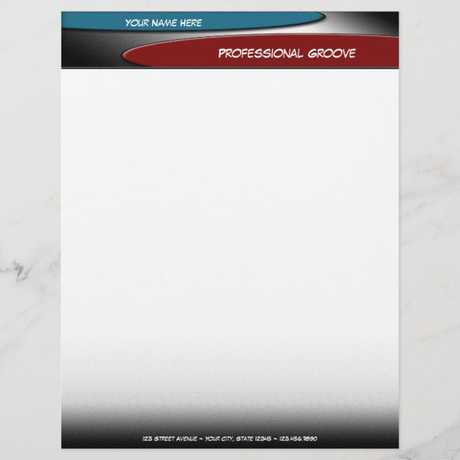 Professional Groove letterhead (Front)