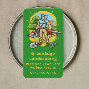 Professional Groundskeeping Lawn Care Landscaping Business Card