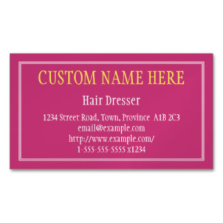 Professional Hair Dresser Magnetic Business Card