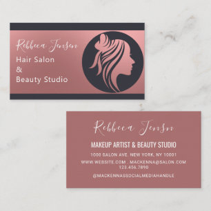 Professional Hair Salon Makeup Lash  Business Card