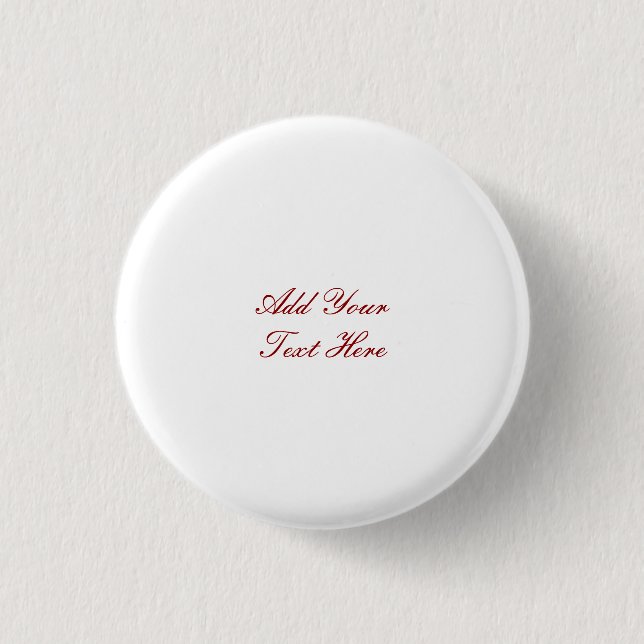 Professional handwriting add text modern 1 inch round button (Front)
