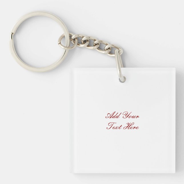 Professional handwriting add text modern keychain (Front)