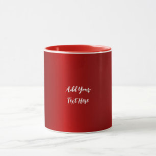 Professional handwriting add text modern red mug