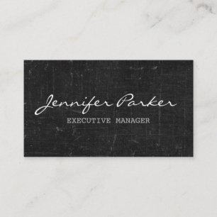Professional Handwriting Grey Vintage Stylish Business Card
