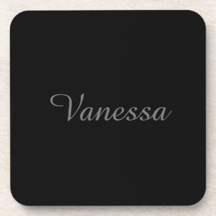 Professional handwriting name custom black coaster