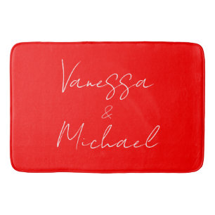 Professional handwriting name custom wedding bath mat