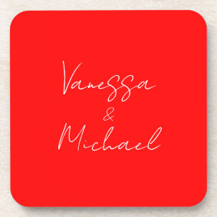 Professional handwriting name custom wedding coaster