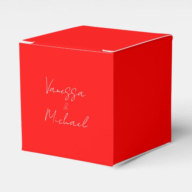 Professional handwriting name custom wedding favor box (Front Side)