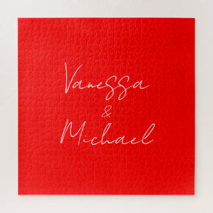 Professional handwriting name custom wedding jigsaw puzzle