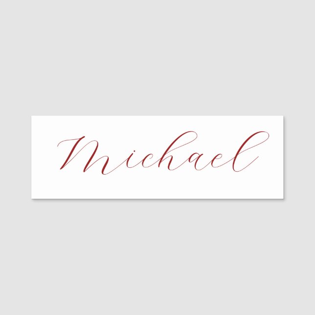 Professional handwriting name minimalist modern tag (Front)