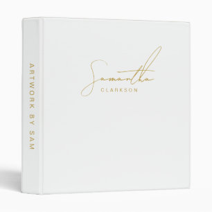 Professional Handwritten Gold Script Typography Binder