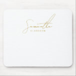 Professional Handwritten Gold Script Typography Mouse Pad<br><div class="desc">Upgrade your workspace with the Professional Handwritten Gold Script Typography Mouse Pad, designed to combine elegance with everyday functionality. Featuring a refined handwritten-style gold script paired with clean, modern typography, this mouse pad adds a sophisticated and personalized touch to your desk. Perfect for home offices, corporate settings, or creative workspaces,...</div>