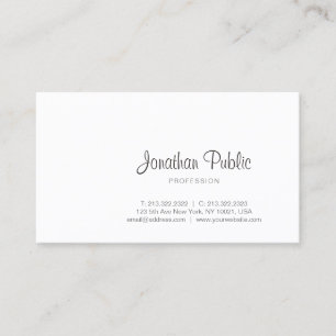 Professional Handwritten Script Modern Elegant Business Card