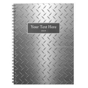 Professional Handyman Diamond Metal Texture Notebook