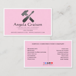 Professional Handyman Modern Home Business Card