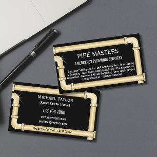 Professional Handyman Plumber Pipes Plumbing Tools Business Card