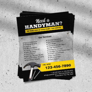 Professional Handyman Plumbing & Repair Service Flyer