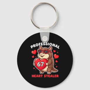 Professional Heart Stealer Valentines 67 Meme 6 7 Keychain