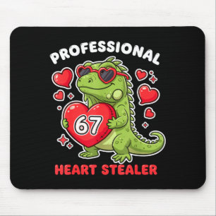 Professional Heart Stealer Valentines 67 Meme 6 7  Mouse Pad