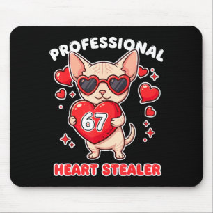 Professional Heart Stealer Valentines 67 Meme 6 7  Mouse Pad