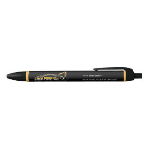 Professional Heavy Equipment Construction Company  Black Ink Pen