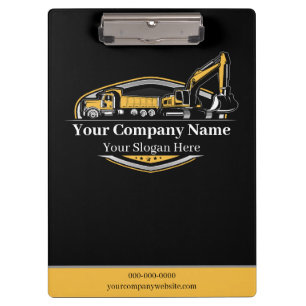 Professional Heavy Equipment Construction Company Clipboard