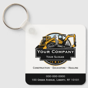 Professional Heavy Equipment Construction Company Keychain