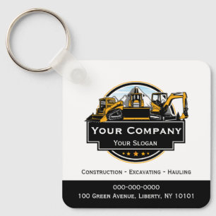 Professional Heavy Equipment Construction Company Keychain