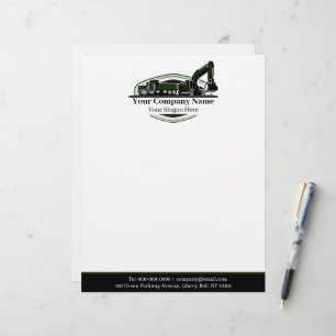 Professional Heavy Equipment Construction Company  Letterhead