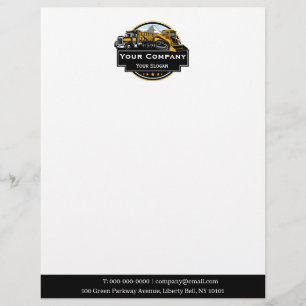 Professional Heavy Equipment Construction Company  Letterhead